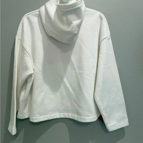 Maje  Sweatshirt Size Small 70's Style Embroidered White $265 New Fall Style - Picture 8 of 11